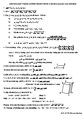 Hình 12 - Mặt cầu - Mặt phẳng - Đường thẳng trong không gian